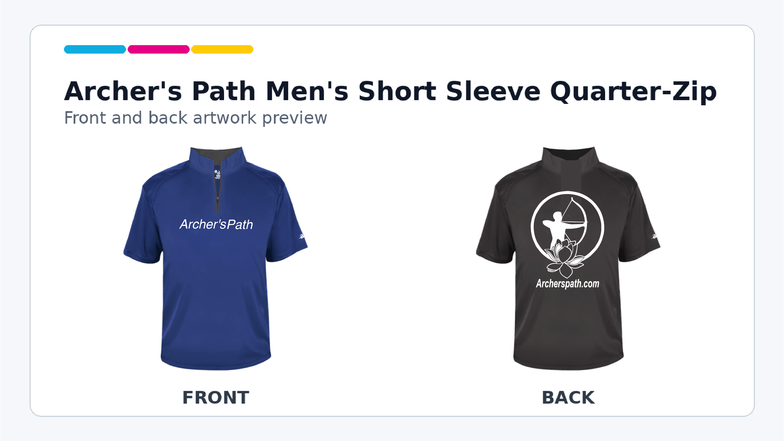 Archer's Path Men's Short Sleeve Quarter-Zip