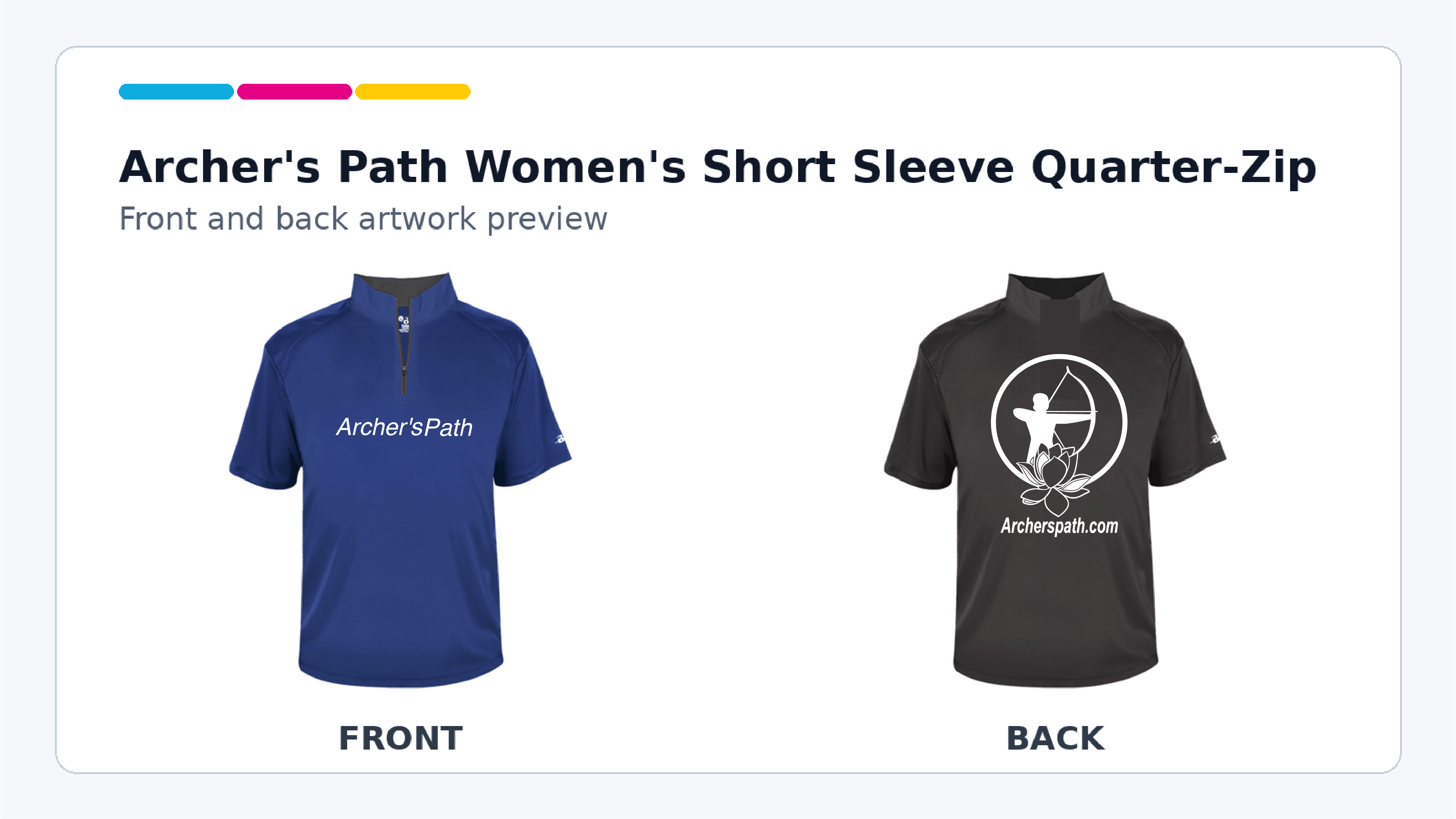 Archer's Path Women's Short Sleeve Quarter-Zip