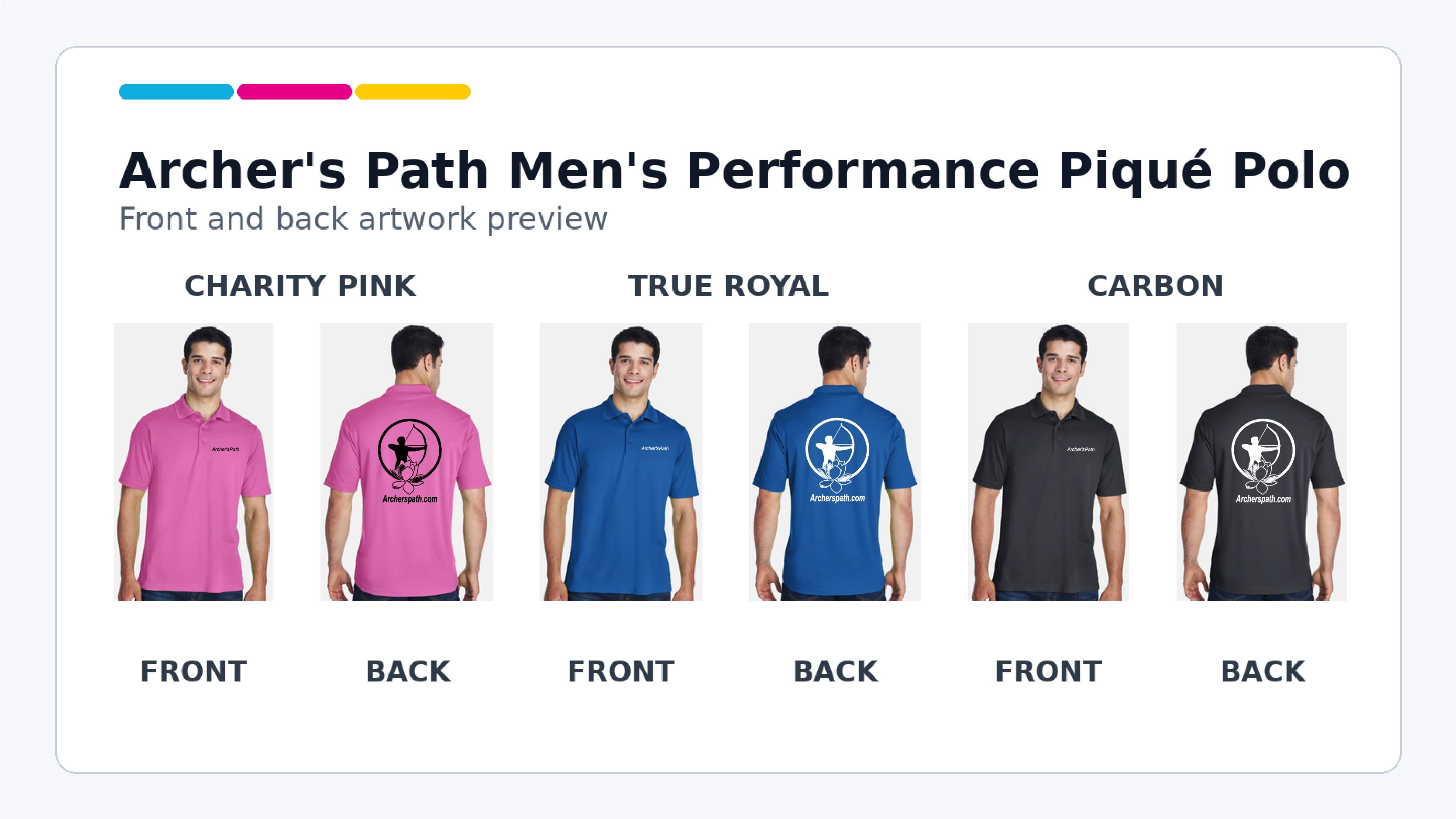 Archer's Path Men's Performance Piqué Polo