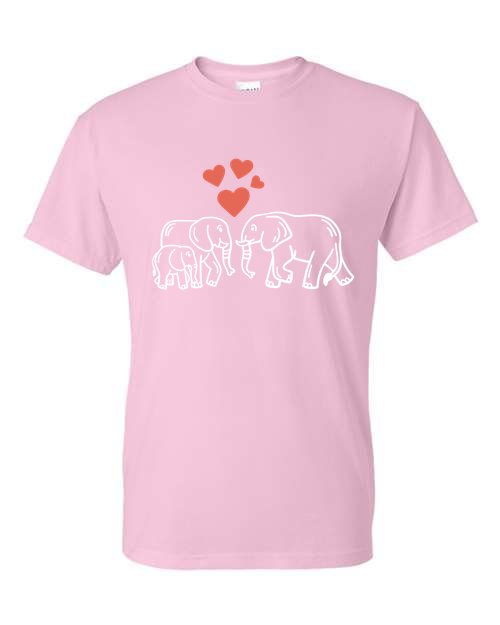 Elephant Family With Hearts