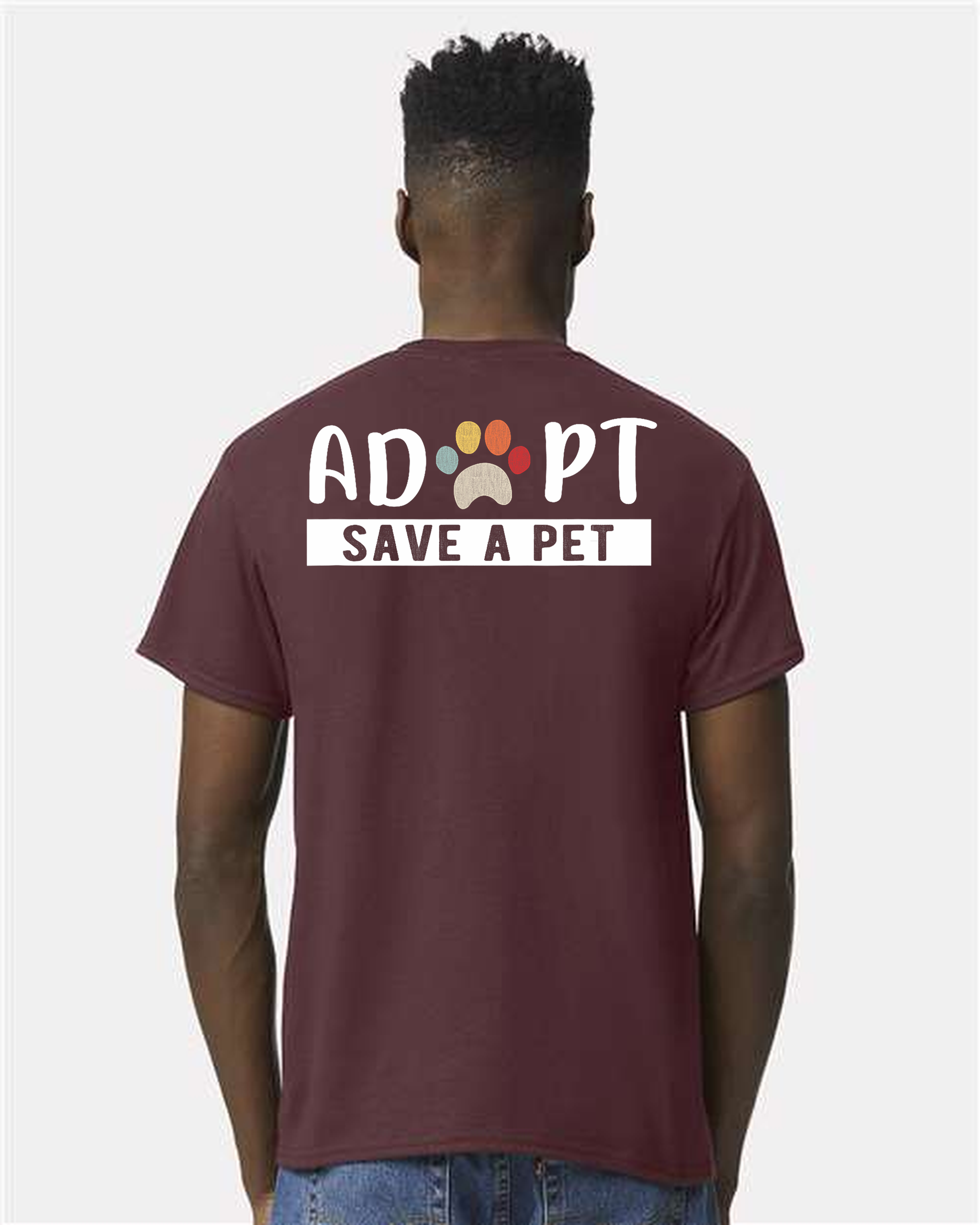 Paw Print Inspirational Animal Rescue Art T-Shirt