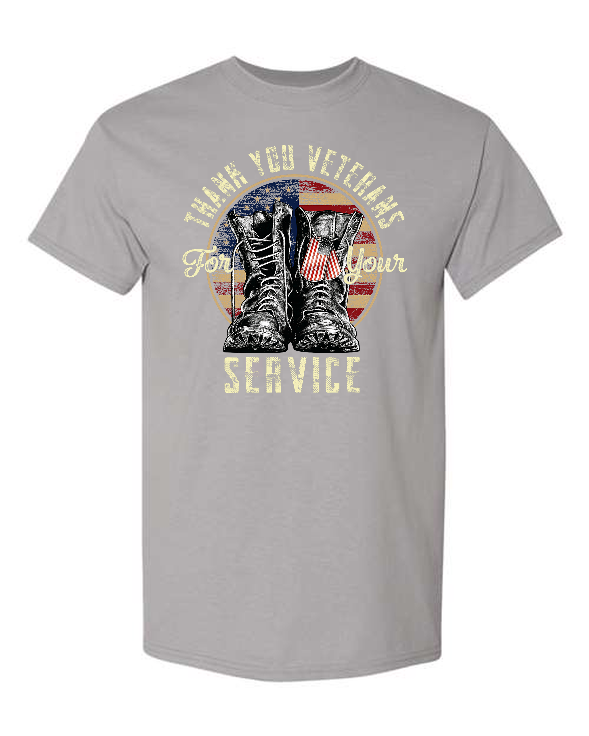 Veterans Day Boots with American Flag T-Shirt