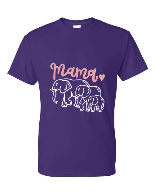 Mama Elephant with Baby Elephants T-Shirt