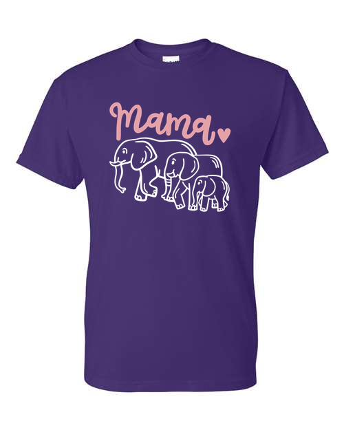 Mama Elephant with Baby Elephants T-Shirt