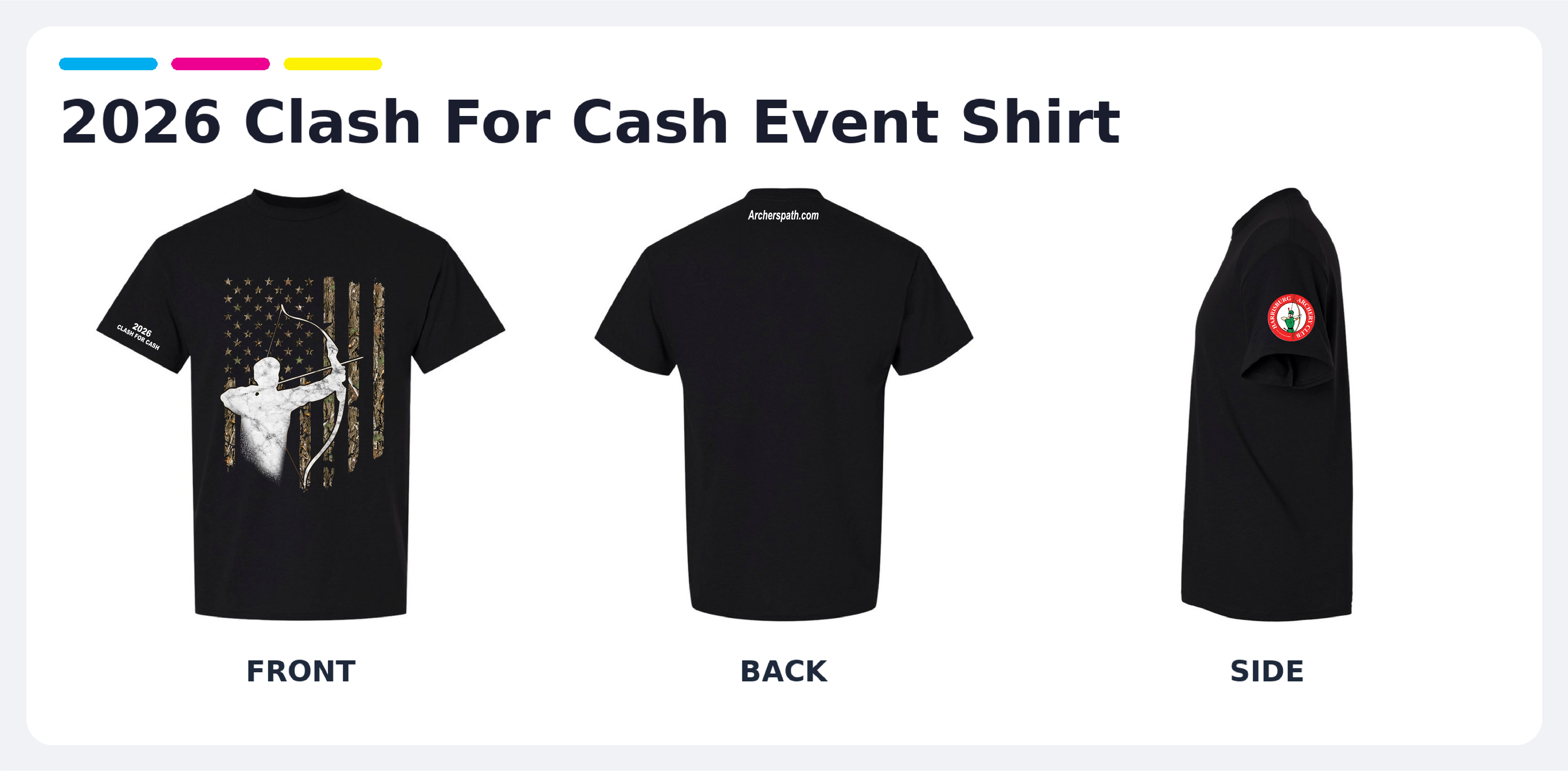 Recurve Camo American Flag - Official 2026 Clash For Cash Event Shirt