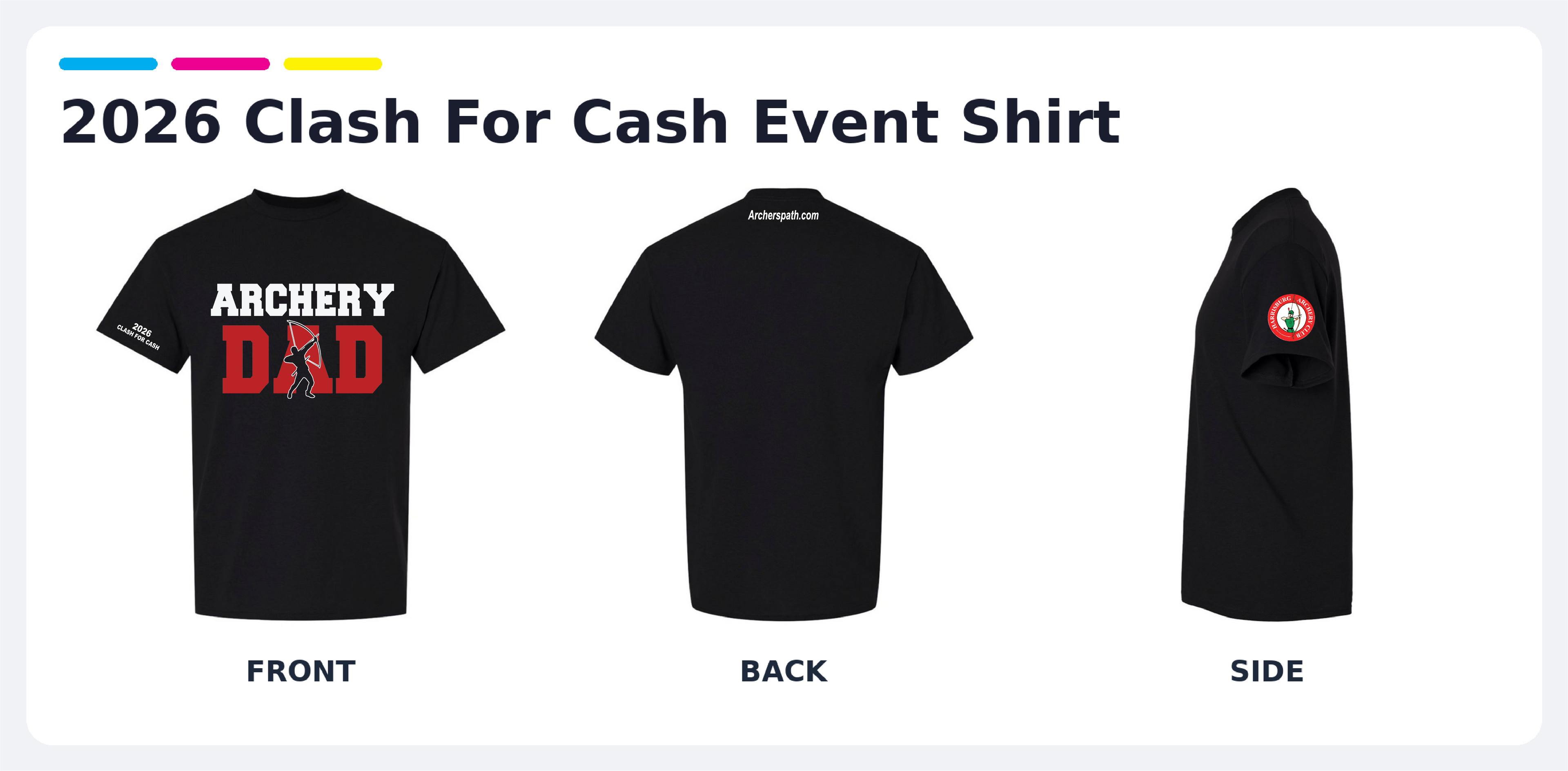 Archery Dad - Official 2026 Clash For Cash Event Shirt