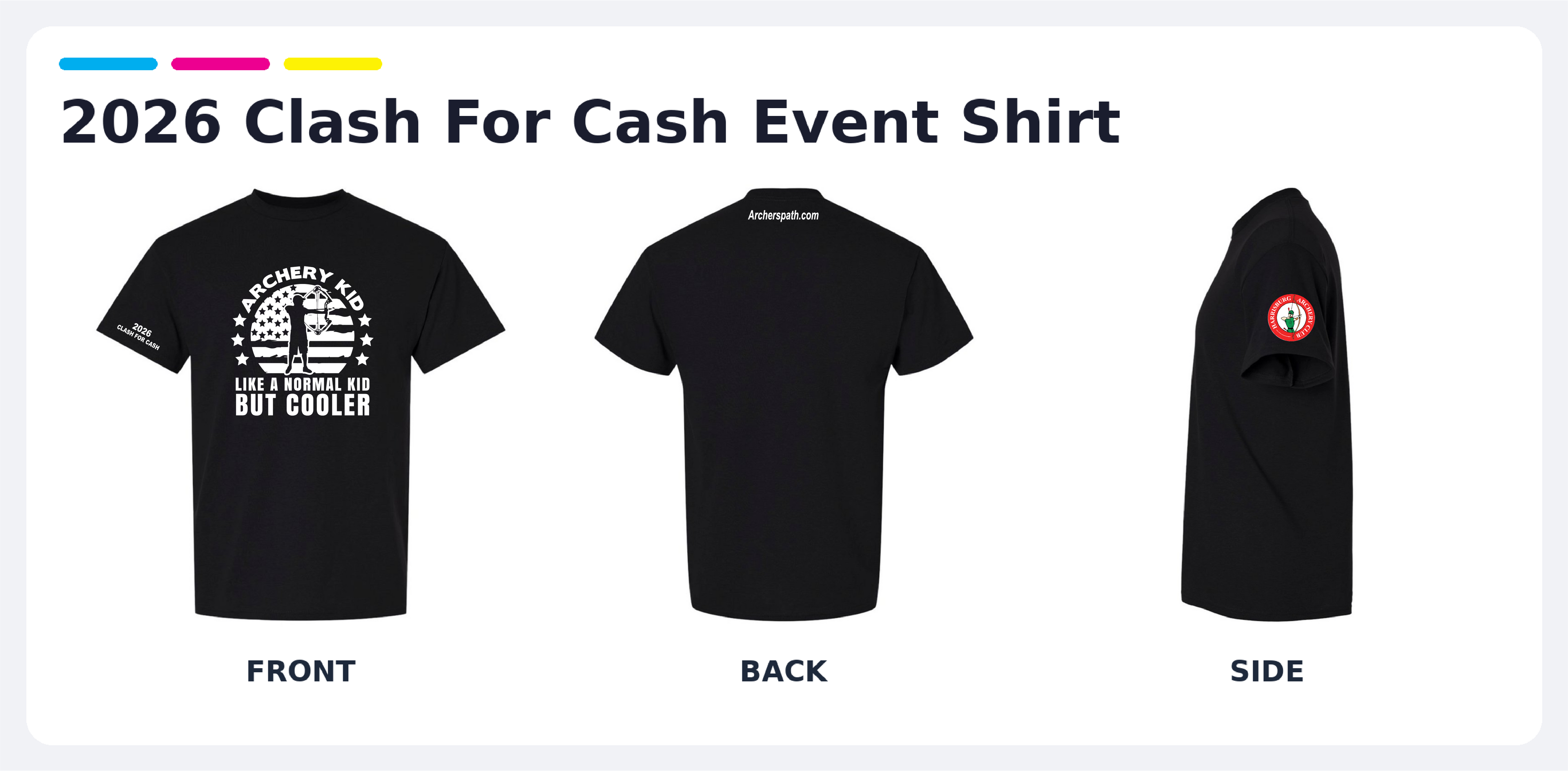 Archery Kid - Official 2026 Clash For Cash Event Shirt