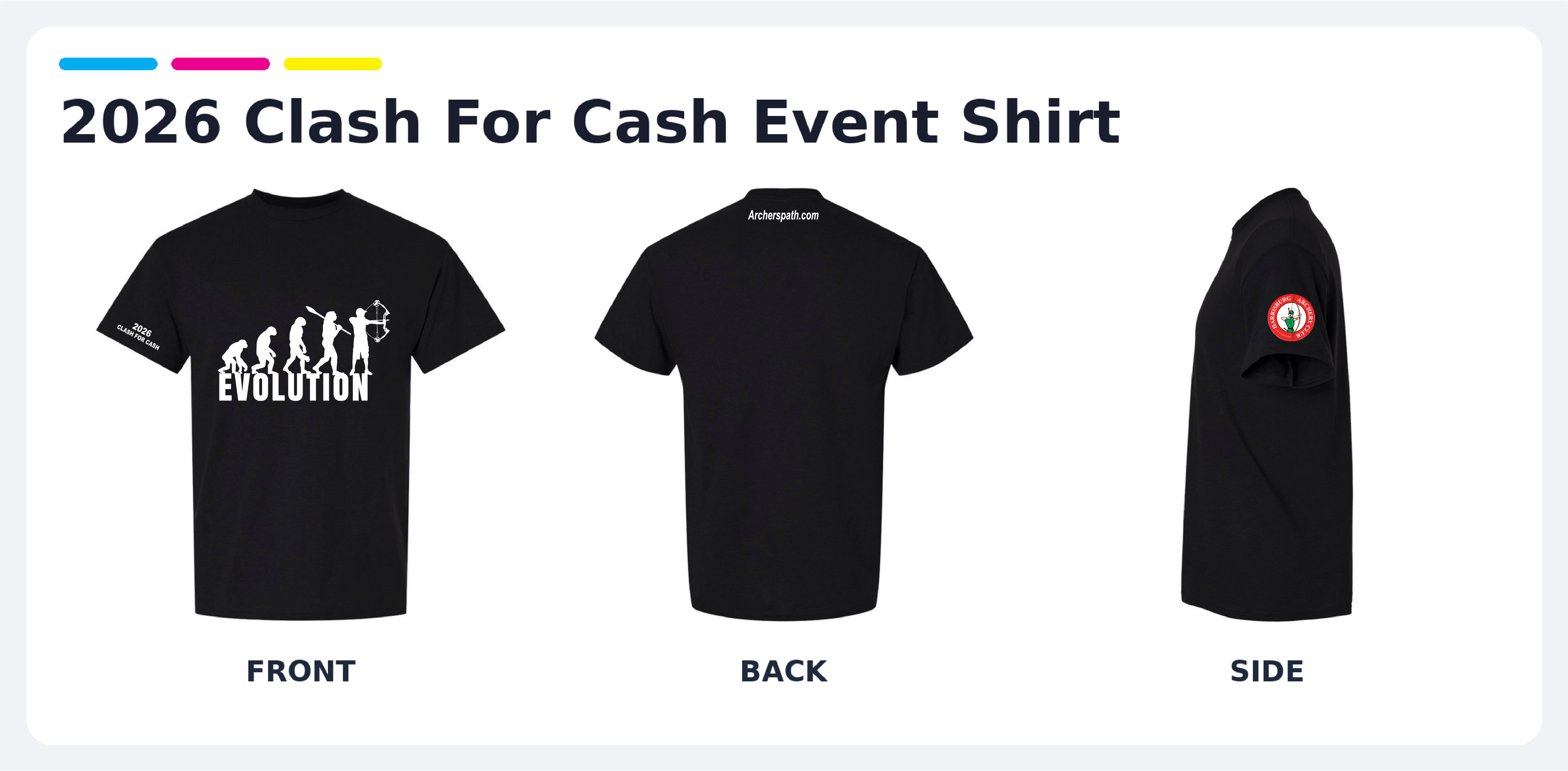 Archery Evolution - Official 2026 Clash For Cash Event Shirt