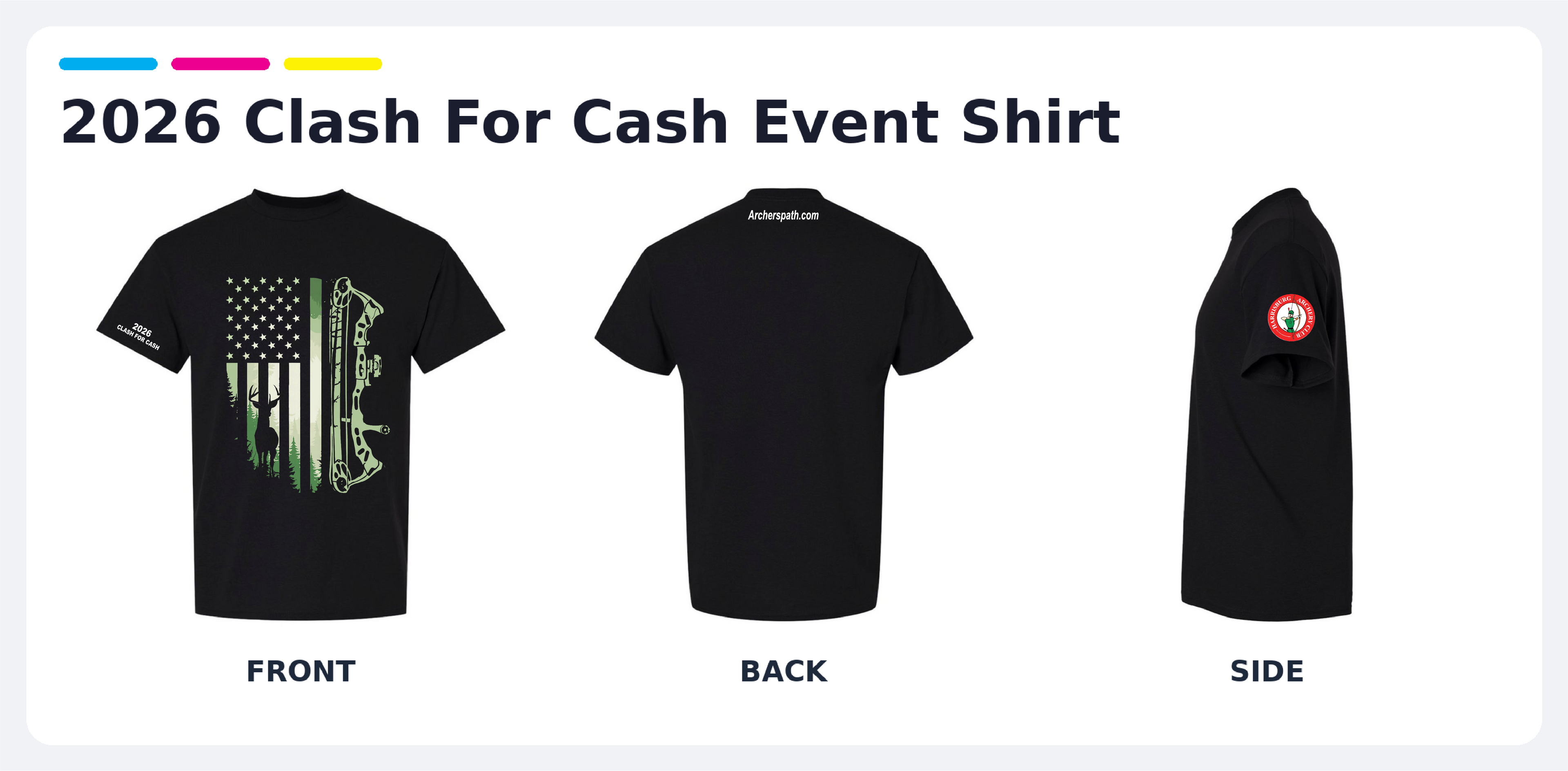 Patriotic Bowhunting USA Flag - Official 2026 Clash For Cash Event Shirt