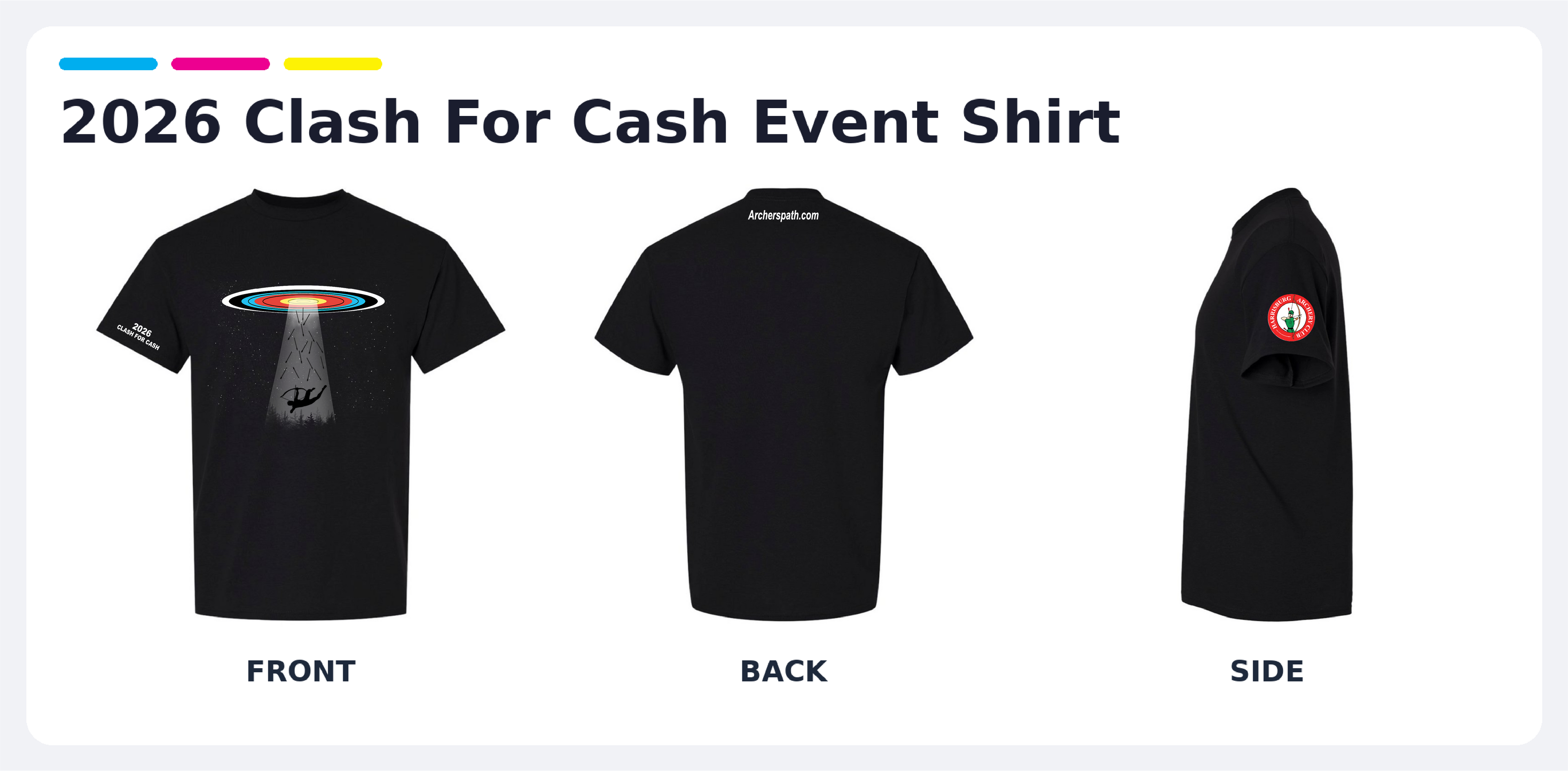 UFO Archery Target - Official 2026 Clash For Cash Event Shirt