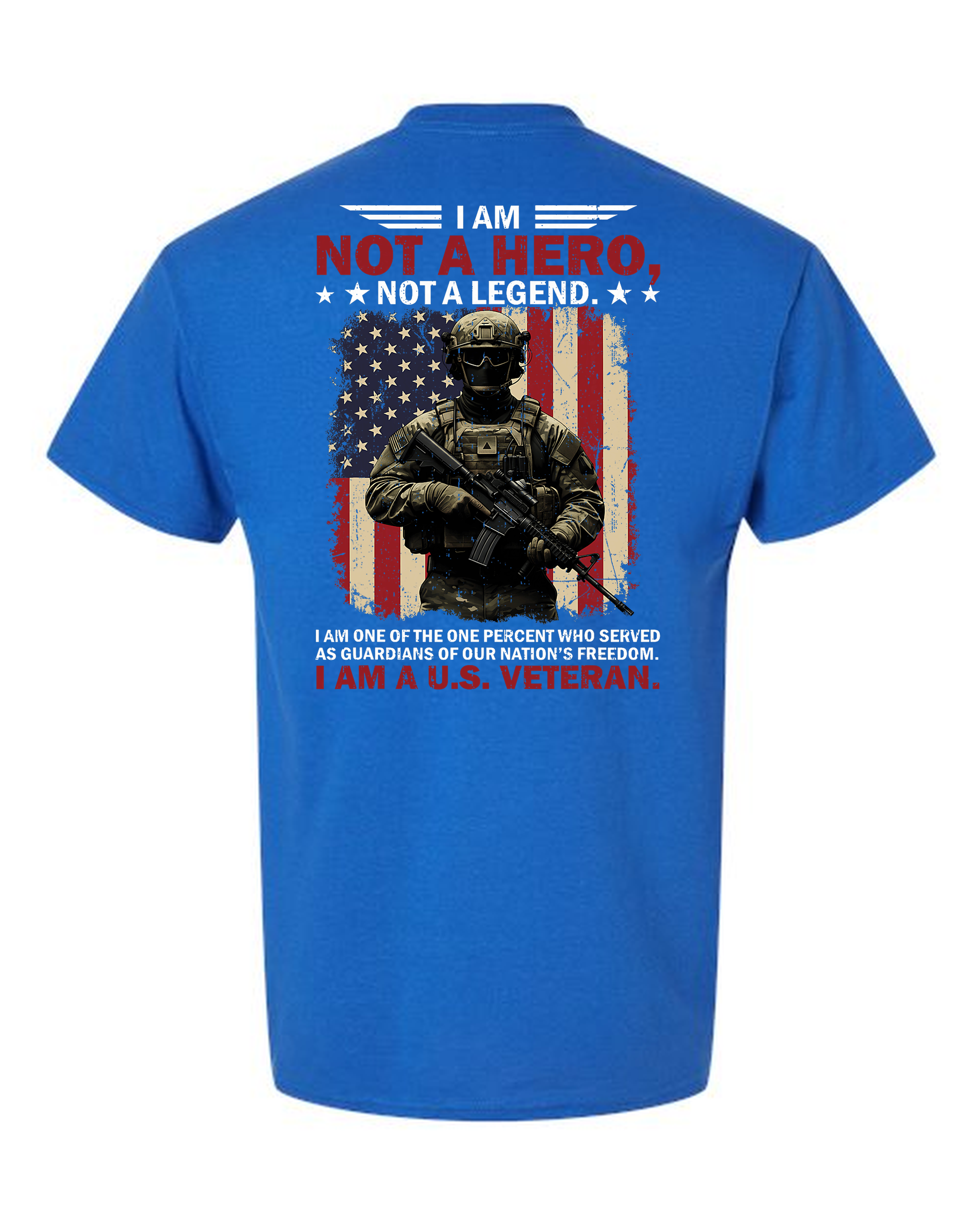 U.S. Army Dog Tags on American Flag T-Shirt