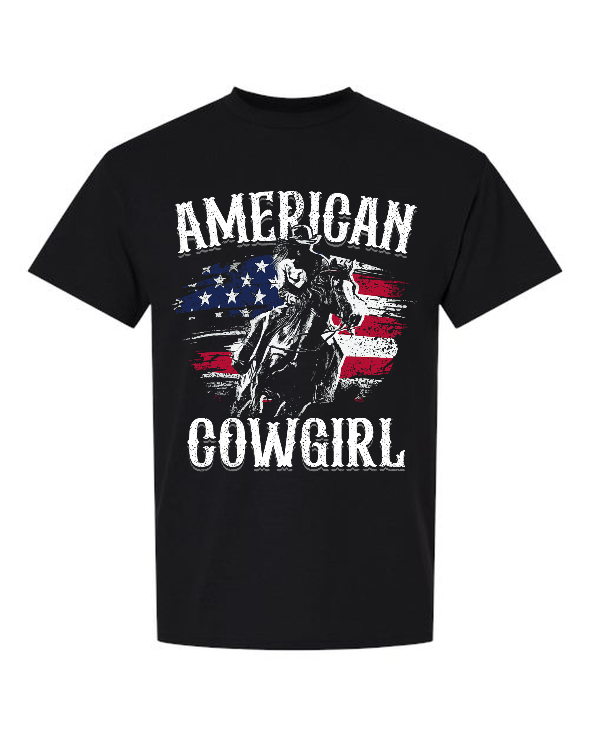 American Cowgirl Rodeo Barrel Racing Horse Riding Girl T-Shirt