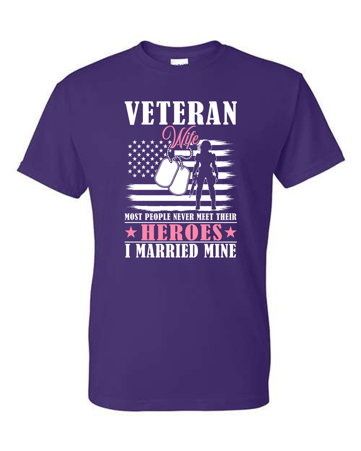 Wife Heroes Typography — White Modern Typography T-Shirt