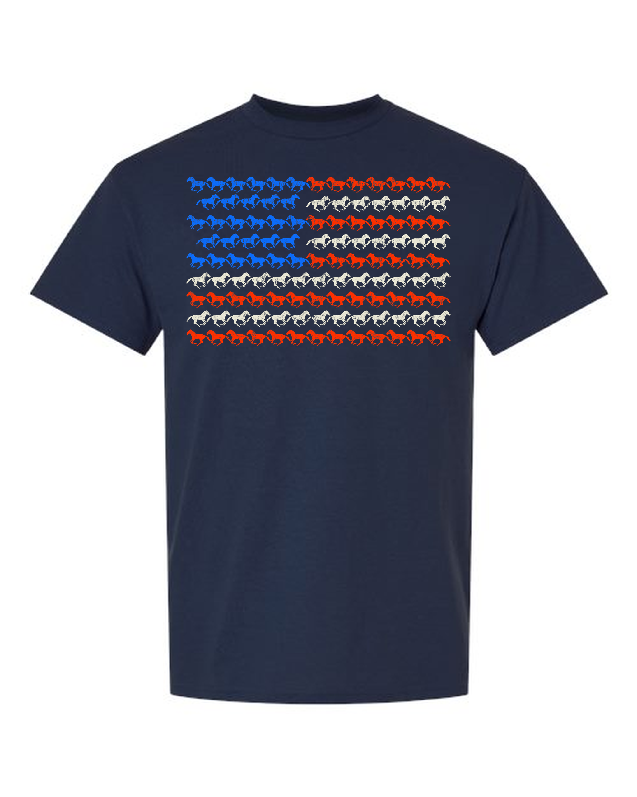 American Flag Horse Pattern T-Shirt